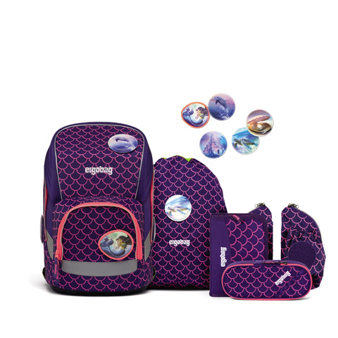 ergobag Schulranzen-Set wide 00667-900K2-10 PerlentauchBär PerlentauchBär