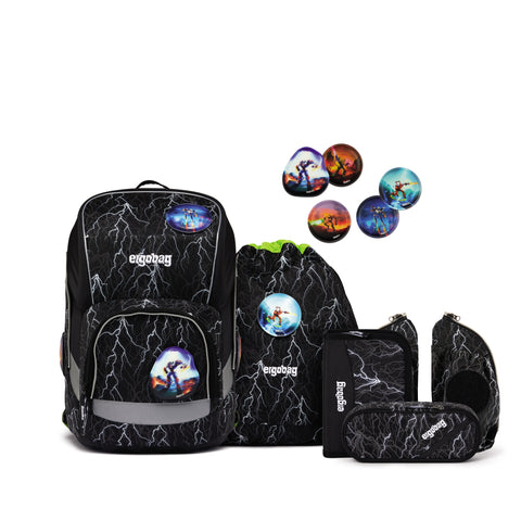 ergobag Schulranzen-Set wide 00669-900Z6-10 Super ReflektBär Super ReflektBär
