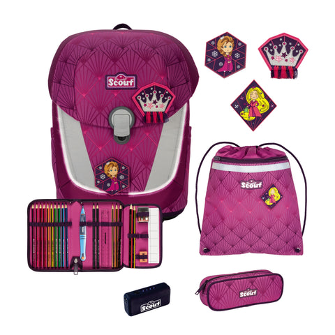 Scout Sunny II Schulranzen 73460084700 Safety Light Princess Schulranzen-Set 5-teilig