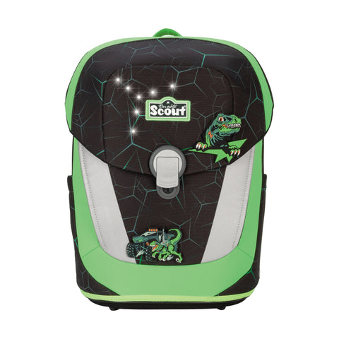 Scout Sunny II Schulranzen 73460409700 LED Dino Hunter Schulranzen-Set 4-teilig