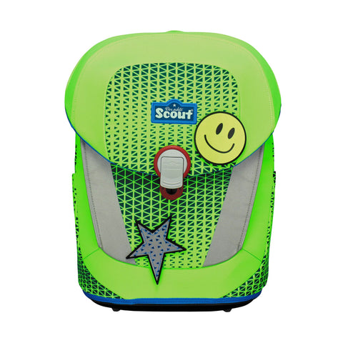 Scout Sunny II Schulranzen 73460507900 Neon Safety Green Gecko Schulranzen-Set 4-teilig