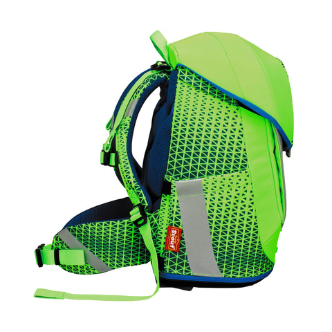 Scout Sunny II Schulranzen 73460507900 Neon Safety Green Gecko Schulranzen-Set 4-teilig