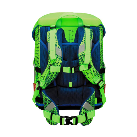 Scout Sunny II Schulranzen 73460507900 Neon Safety Green Gecko Schulranzen-Set 4-teilig