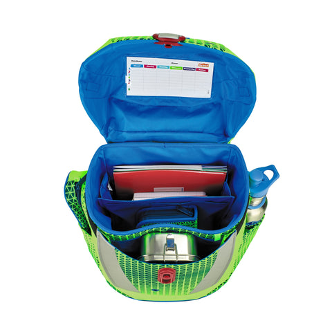 Scout Sunny II Schulranzen 73460507900 Neon Safety Green Gecko Schulranzen-Set 4-teilig