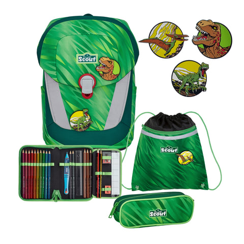 Scout Sunny II Schulranzen 73450727700 Green Rex Schulranzen-Set 4-teilig