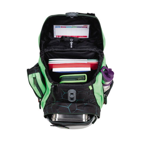 Scout Alpha Schulranzen 74420409700 Exklusiv DIN LED Dino Hunter Schulranzen-Set 4-teilig
