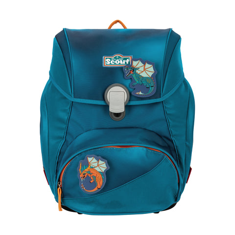 Scout Alpha Schulranzen 74420366400 Exklusiv Superflash Seadragon Schulranzen-Set 4-teilig