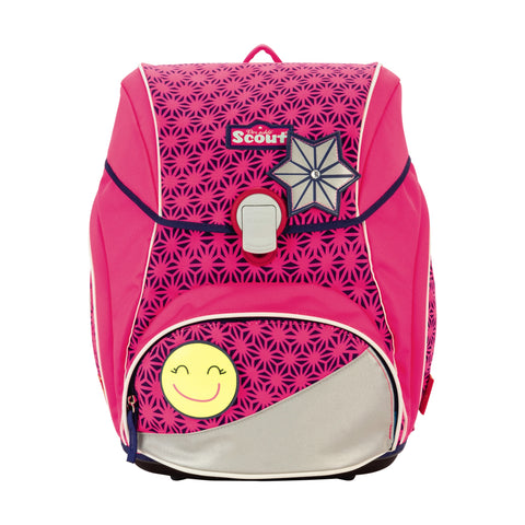 Scout Alpha Schulranzen 74420204900 DIN Neon Safety Pink Glow Schulranzen-Set 4-teilig