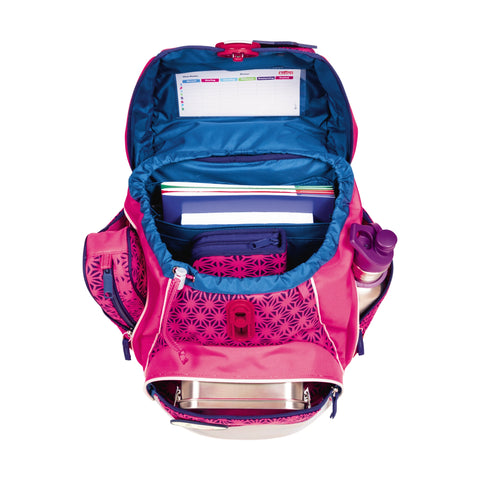 Scout Alpha Schulranzen 74420204900 DIN Neon Safety Pink Glow Schulranzen-Set 4-teilig