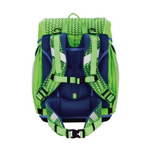 Scout Alpha Schulranzen 74420207900 DIN Neon Safety Green Gecko Schulranzen-Set 4-teilig
