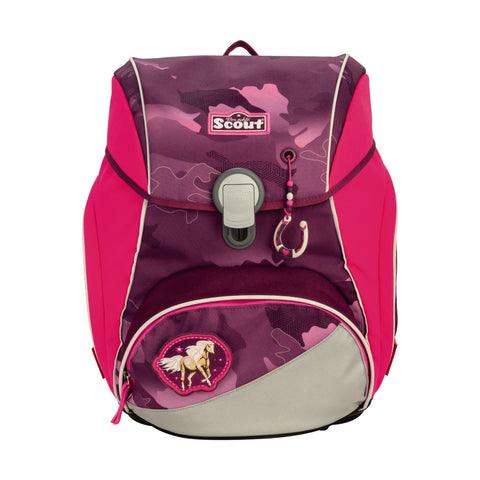 Scout Alpha Schulranzen 74400739900 DIN Pink Horse Schulranzen-Set 4-teilig
