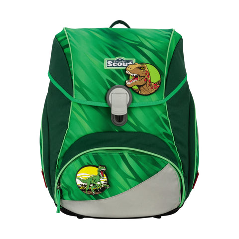 Scout Alpha Schulranzen 74400727700 Green Rex Schulranzen-Set 4-teilig