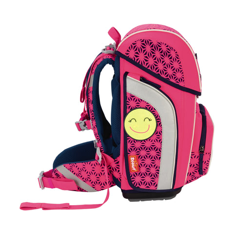 SCOUT Schulranzenset Genius 4tlg 76410204900 DIN Neon Saf. Pink Glow Schulranzen-Set 4-teilig