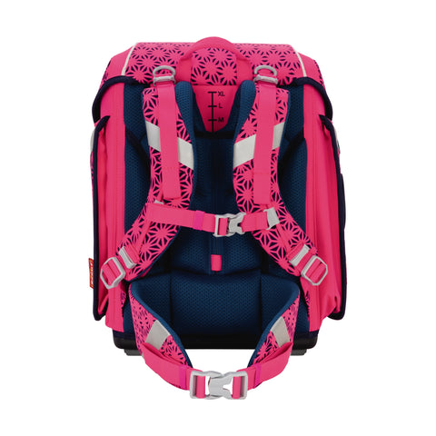 SCOUT Schulranzenset Genius 4tlg 76410204900 DIN Neon Saf. Pink Glow Schulranzen-Set 4-teilig