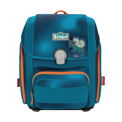 SCOUT Schulranzenset Genius 4tlg 76420366400 Exkl. Superf. Seadragon Superflash