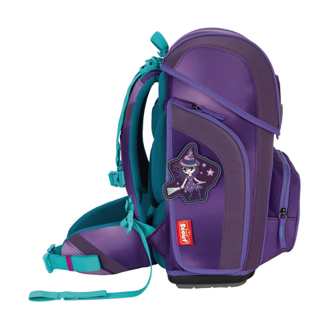 SCOUT Schulranzenset Genius 4tlg 76420361400 Exk. Supe. Purple Magic Superflash