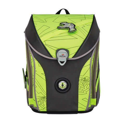DERDIEDAS Schulranzenset Ergoflex Max Superflash 8508160 Neon Fighter 5-teilig