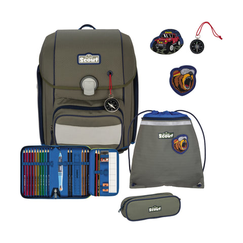 SCOUT Schulranzenset Genius 4tlg 76400739100 Adventure Adventure