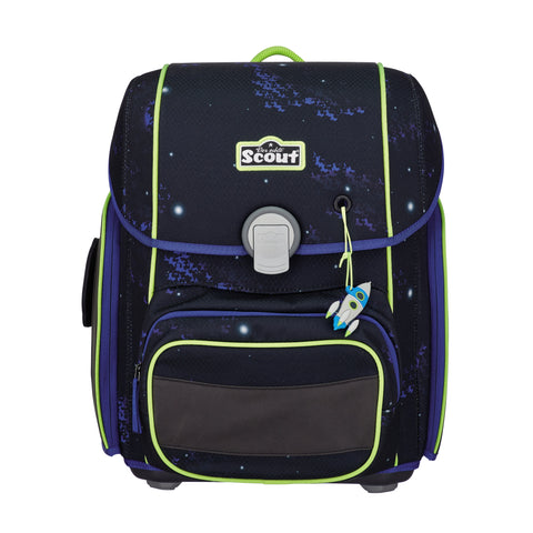 SCOUT Schulranzenset Genius 4tlg 76400710800 Black Galaxy Schulranzen-Set 4-teilig