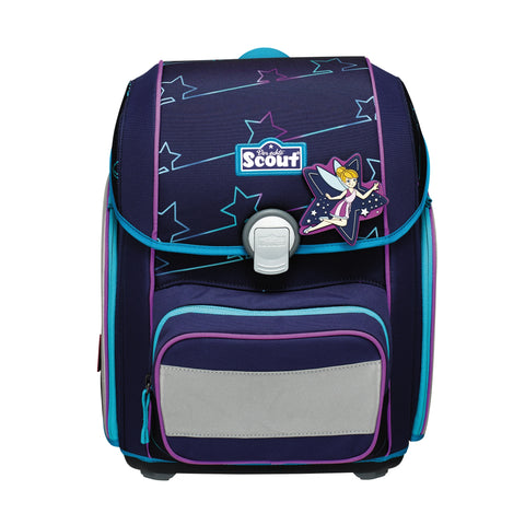 SCOUT Schulranzenset Genius 4tlg 76400725100 Blue Star Schulranzen-Set 4-teilig