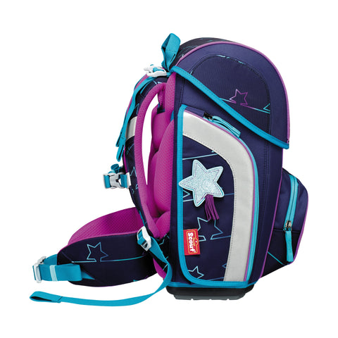 SCOUT Schulranzenset Genius 4tlg 76400725100 Blue Star Schulranzen-Set 4-teilig