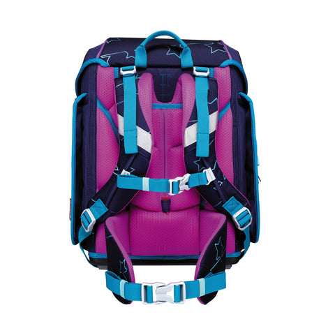 SCOUT Schulranzenset Genius 4tlg 76400725100 Blue Star Schulranzen-Set 4-teilig