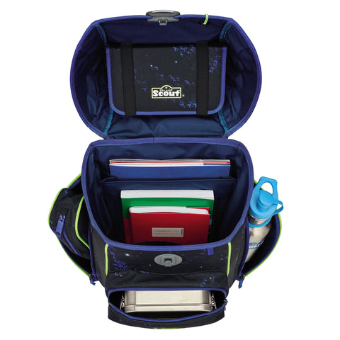 SCOUT Schulranzenset Genius 4tlg 76400710800 Black Galaxy Schulranzen-Set 4-teilig
