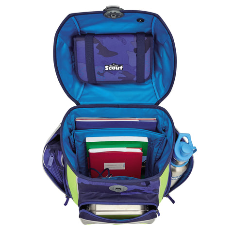 SCOUT Schulranzenset Genius 4tlg 76400721600 DIN Blue Police Schulranzen-Set 4-teilig