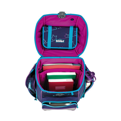 SCOUT Schulranzenset Genius 4tlg 76400725100 Blue Star Schulranzen-Set 4-teilig