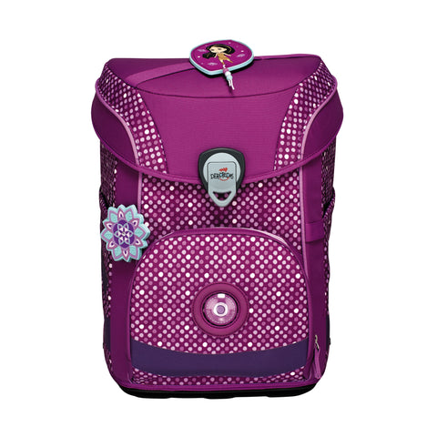 DERDIEDAS Schulranzenset Ergoflex Easy 8509151 Purple Dots 5-teilig