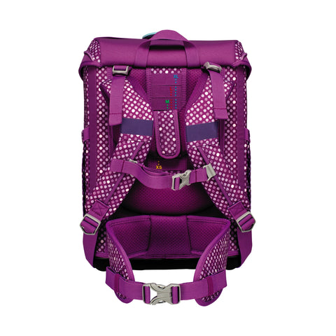 DERDIEDAS Schulranzenset Ergoflex Easy 8509151 Purple Dots 5-teilig