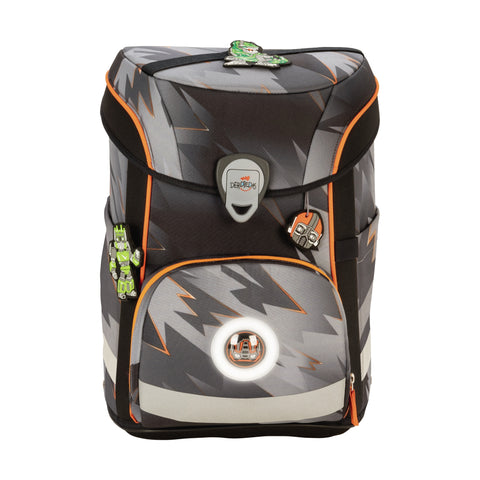 DERDIEDAS Schulranzenset Ergoflex Easy Exkl. LED 8509166 Cyber Dino 5-teilig