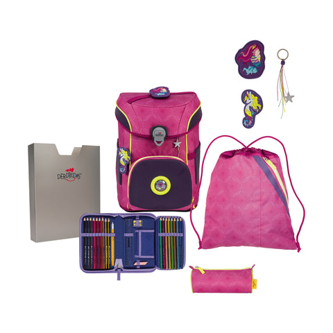 DERDIEDAS Schulranzenset Ergoflex EasyE. Superf. 8509167 Pink Mermaid 5-teilig