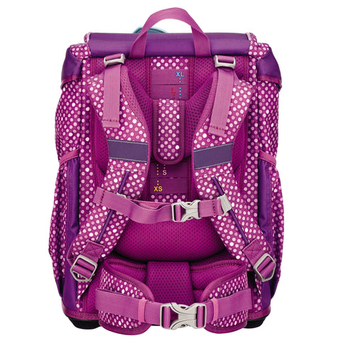 DERDIEDAS Schulranzenset Ergoflex 8505151 Purple Dots Purple Dots