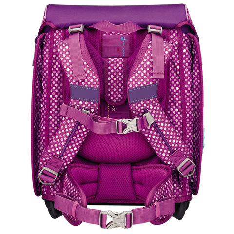 DERDIEDAS Schulranzenset Ergoflex Max 8508151 Purple Dots 5-teilig