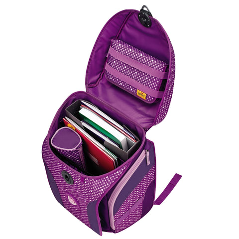 DERDIEDAS Schulranzenset Ergoflex Max 8508151 Purple Dots 5-teilig