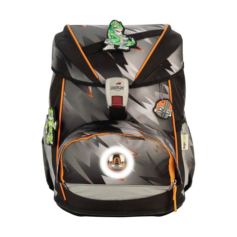 DERDIEDAS Schulranzenset Ergoflex 8505166 Exklusiv LED Cyber Dino 5-teilig