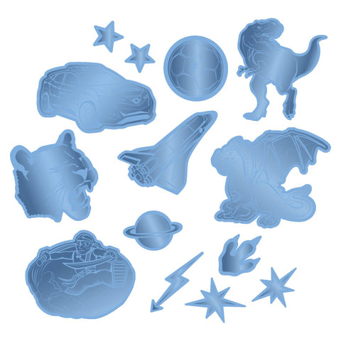 Step by Step Sticker-Set 00213397 Blau  "Blau"