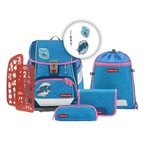 Step by Step Schulranzenset 2IN1 PLUS 00213207 Dolphin Pippa Dolphin Pippa", 6-teilig