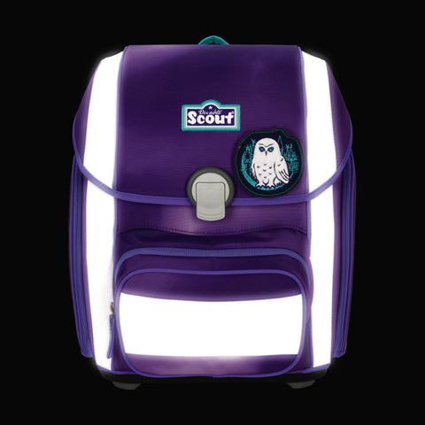 SCOUT Schulranzenset Genius 4tlg 76420361400 Exk. Supe. Purple Magic Superflash