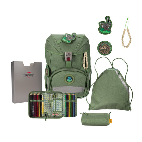 DERDIEDAS Schulranzenset Ergoflex 8505169 Exklusiv ECO Green Planet 5-teilig