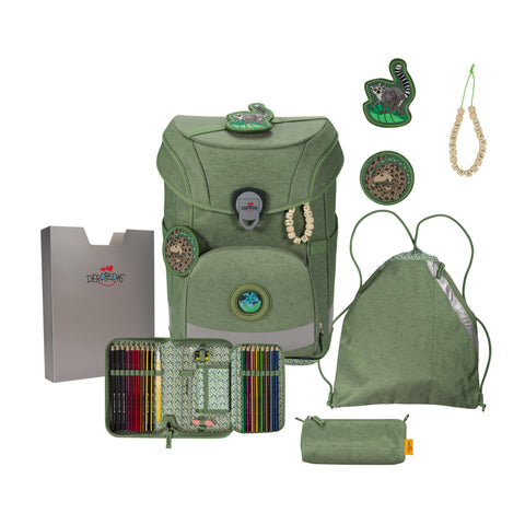 DERDIEDAS Schulranzenset Ergoflex Easy 8509169 Green Planet 5-teilig