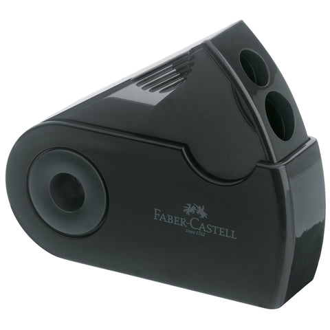Dosenspitzer doppelt schwarz FABER CASTELL 182700 m.Schutzh