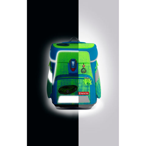 Step by Step Schulranzen set SPACE NEON Race Car Chuck