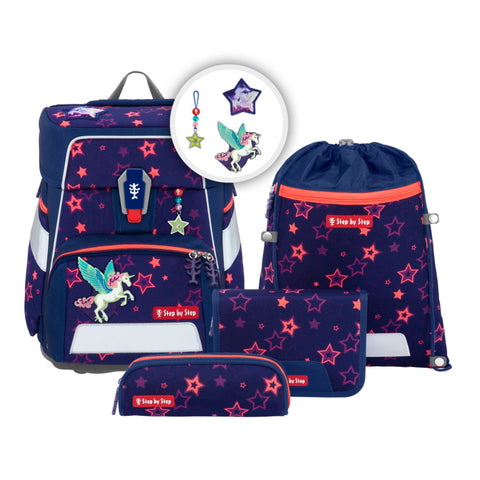Step by Step Schulranzenset SPACE SHINE 00213557 Pegasus Night Nuala  "Pegasus Night Nuala", 5-teil