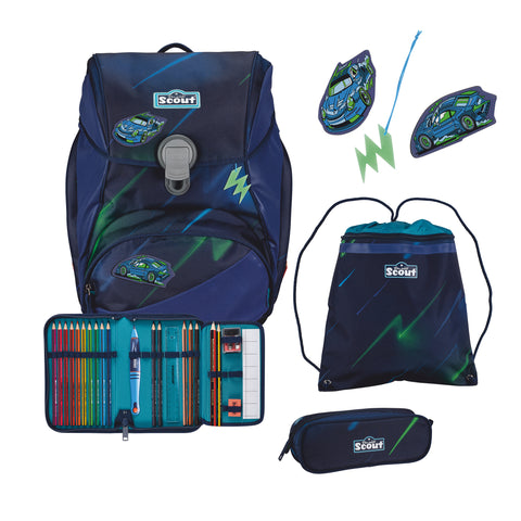 SCOUT Schulranzenset Alpha 74420303300 Superflash City Lights City Lights 74420303300