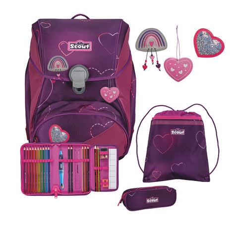SCOUT Schulranzenset Alpha 74420302300 Superflash Lovely Lovely 74420302300