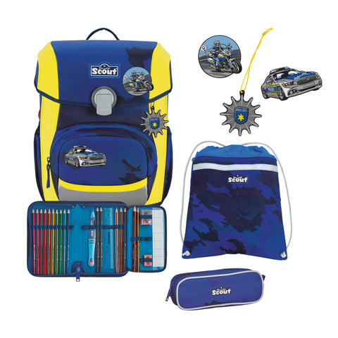 SCOUT Schulranzenset Neo 75450021600 Blue Police 75450021600
