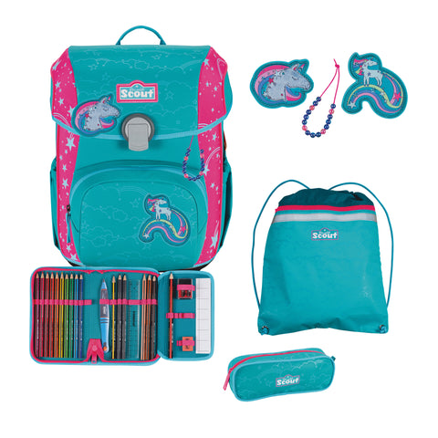 SCOUT Schulranzenset Neo S75460704100 Superflash Ex. Unicorn