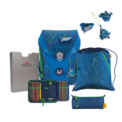 DERDIEDAS Schulranzenset Ergoflex MAX Exkl. 8508178 SF Water Splash Water Splash